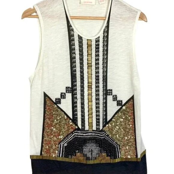 Sass & Bide The Dance Of Fibonacci XXS Embellished Tunic Top White Cotton Blend - Picture 2 of 14